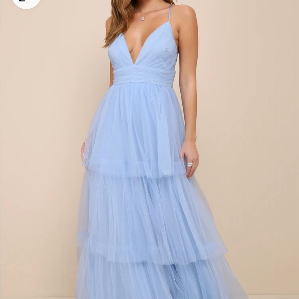 NWT Elegant Blue Tulle Dress Size XS